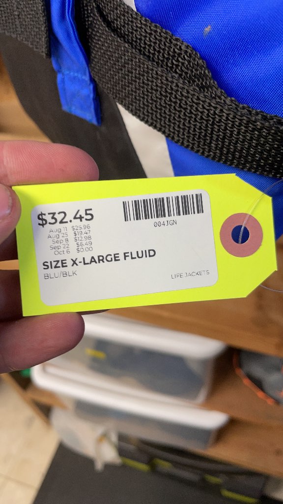 Fluid Life Jacket - Blue/Black - Size X-Large