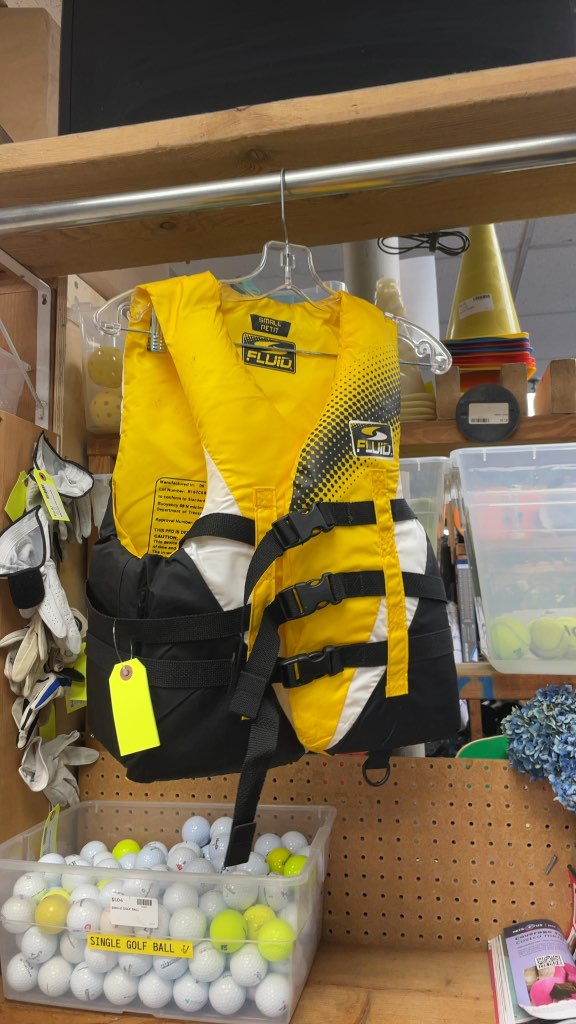 Fluid Life Jacket Size Small Yellow