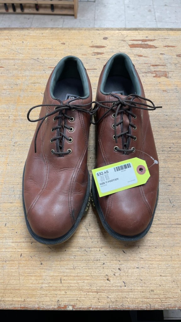 FootJoy Brown Leather Golf Shoes - Size 11