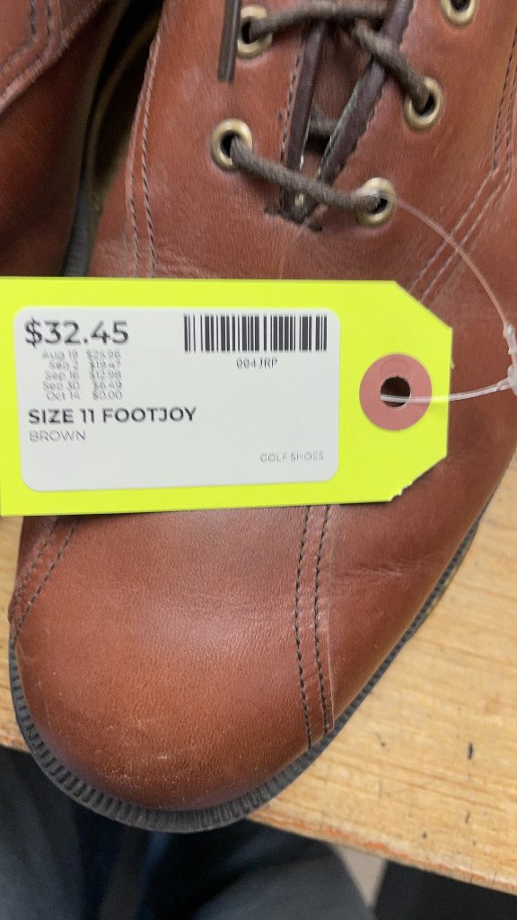 FootJoy Brown Leather Golf Shoes - Size 11