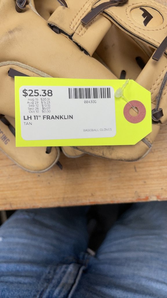 Franklin Fieldmaster 11" Left-Hand Throw Baseball Glove