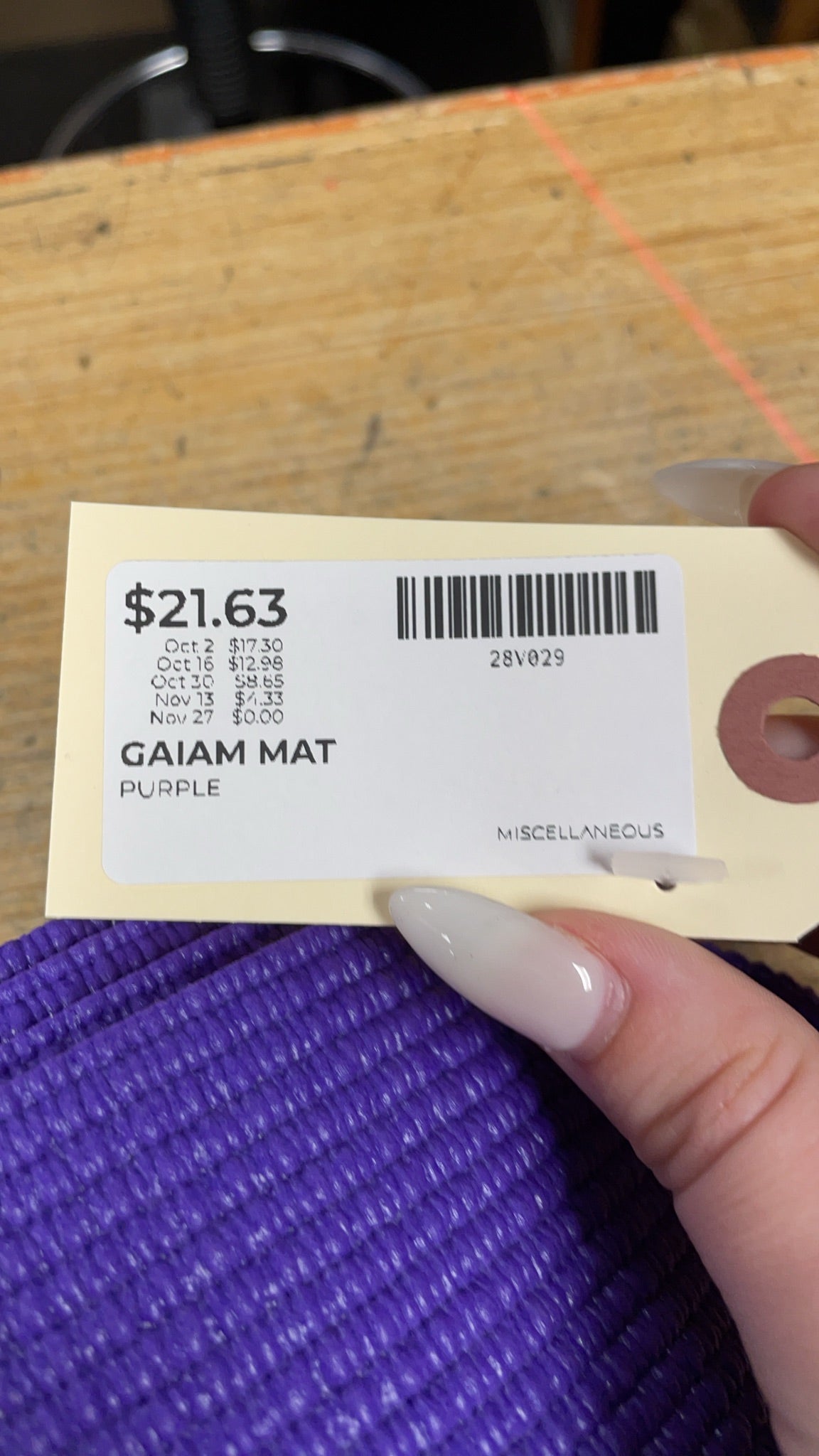 Gaiam Yoga Mat Purple