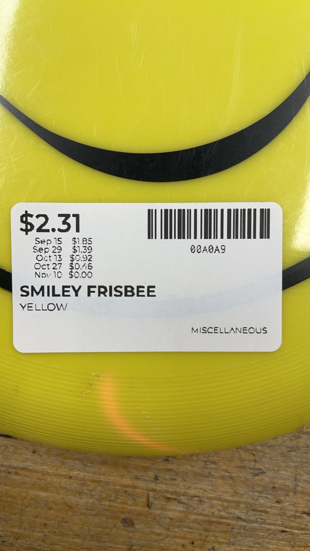 Generic Smiley Face Frisbee Yellow