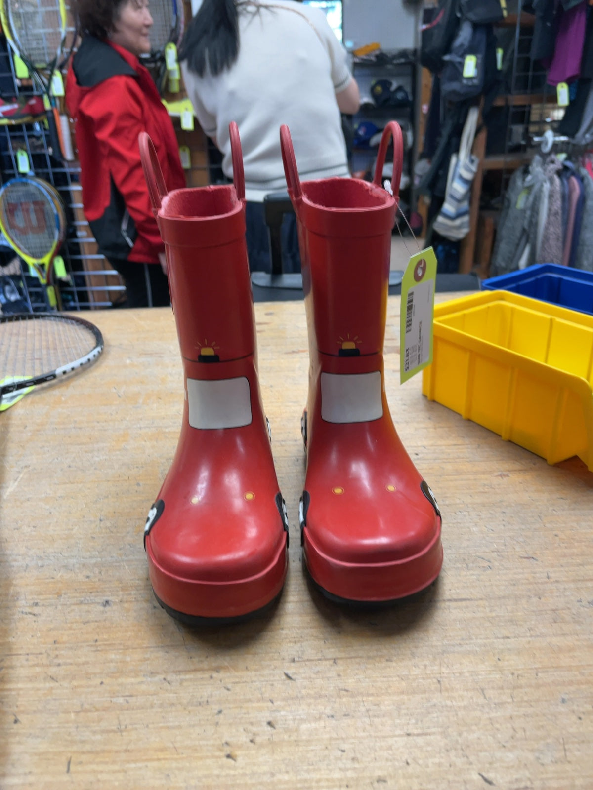 George Firetruck Size 12C Red Rain Boots