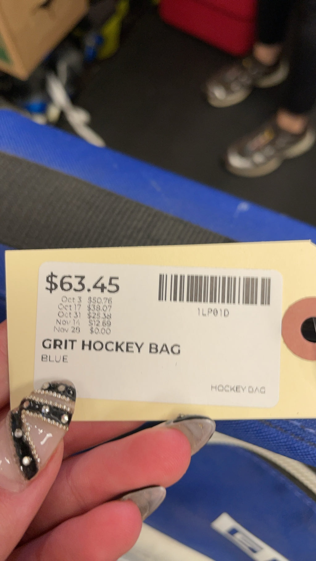 Grit HT1 Tower Hockey Bag Blue