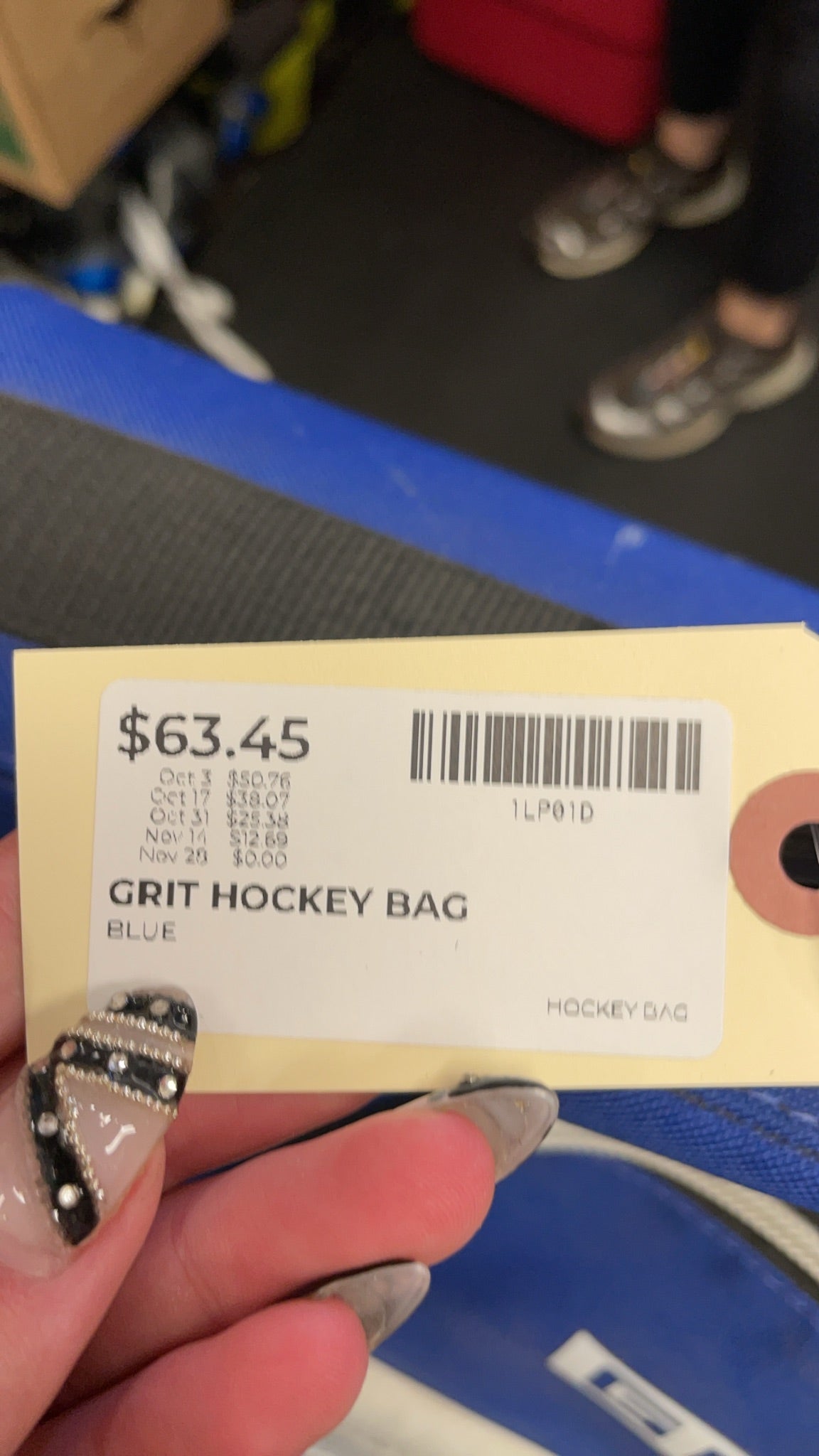 Grit HT1 Tower Hockey Bag Blue