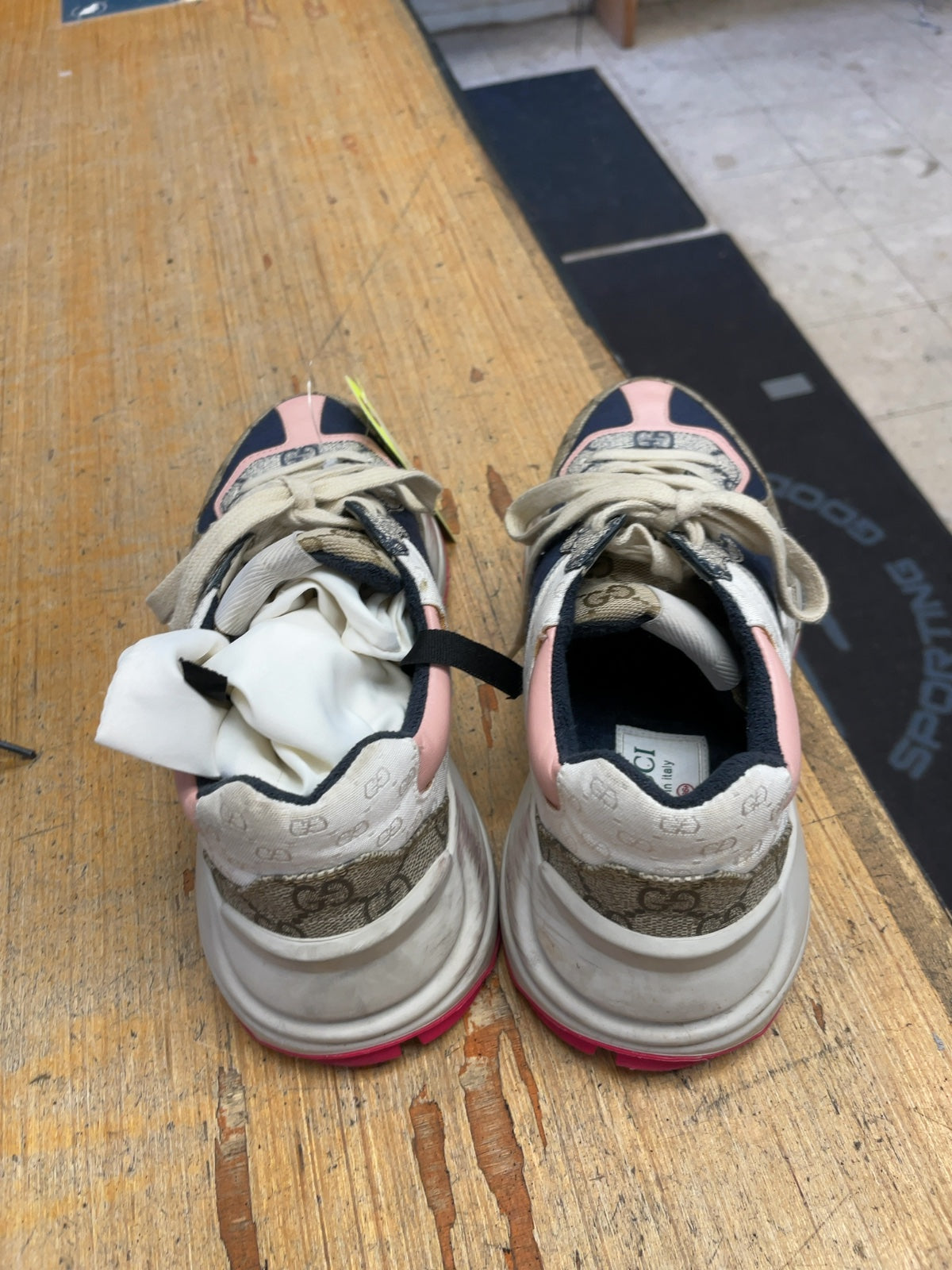 Gucci Ladies Multi-Color GG Monogram Sneakers