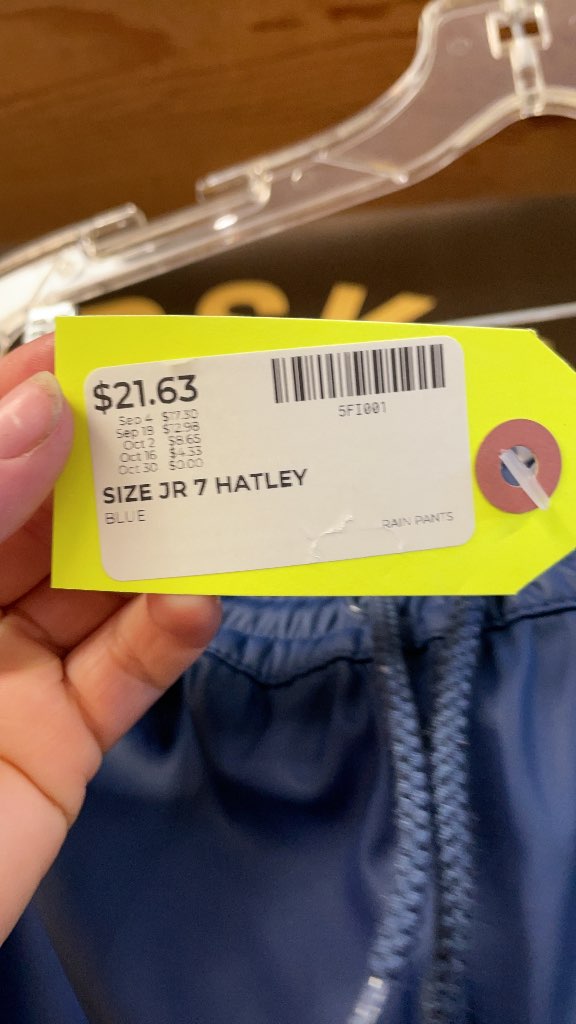 Hatley Junior Rain Pants - Blue, Size 7