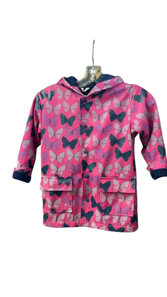 Hatley Pink Butterfly Rain Jacket - Junior Size 6