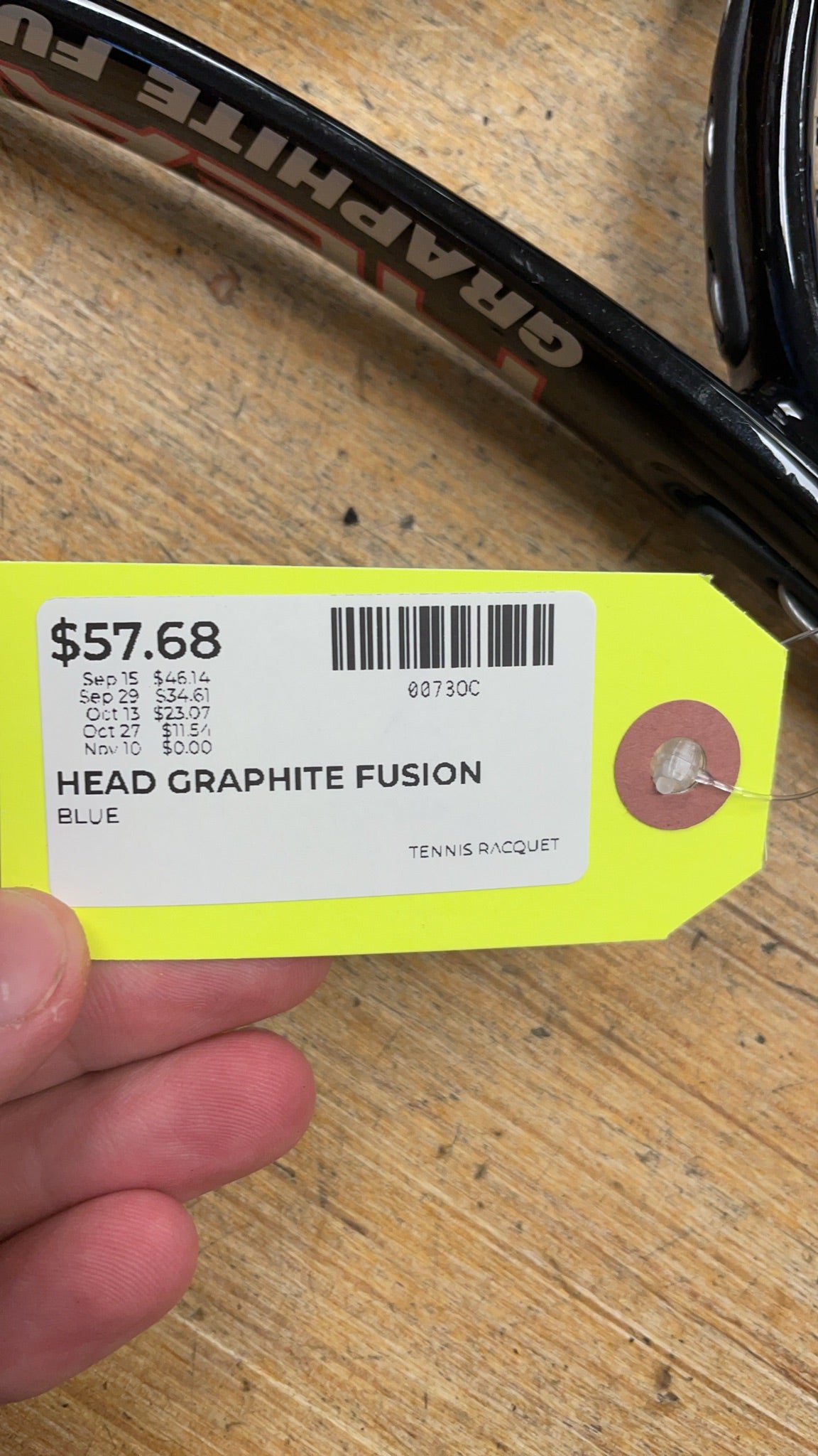 Head Graphite Fusion 4 1/2 - 4 Oversize Xtralong Tennis Racquet