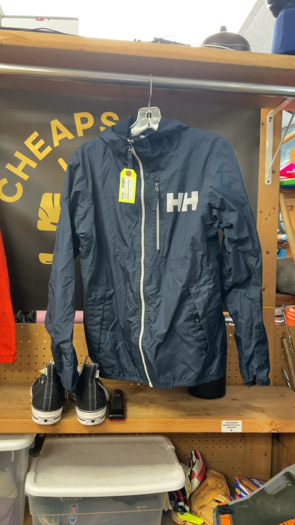 Helly Hansen Blue Rain Jacket - Size Small