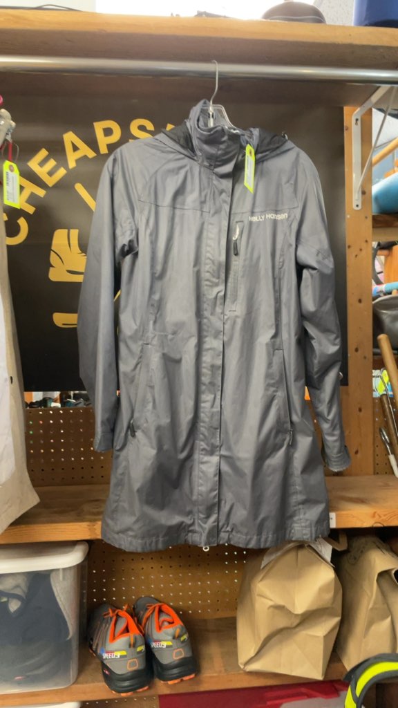 Helly Hansen Grey Rain Jacket - Size Small