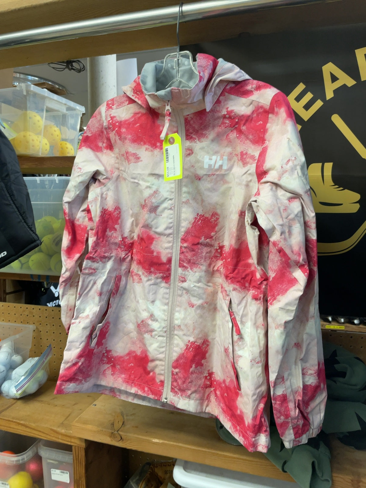Helly Hansen JR 14 Pink/White Rain Jacket