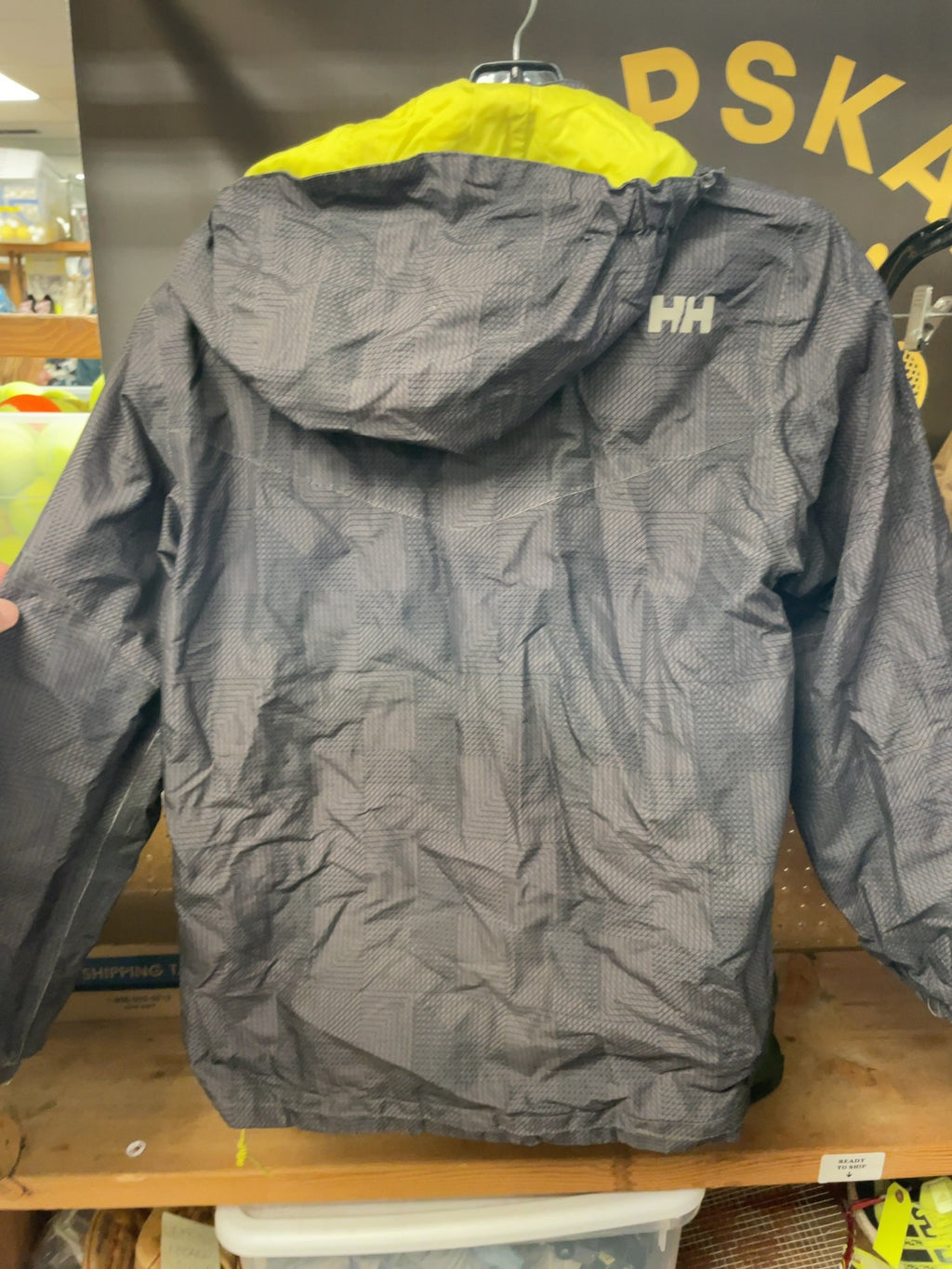 Helly Hansen Junior Rain Jacket Junior 12 Grey/Yellow