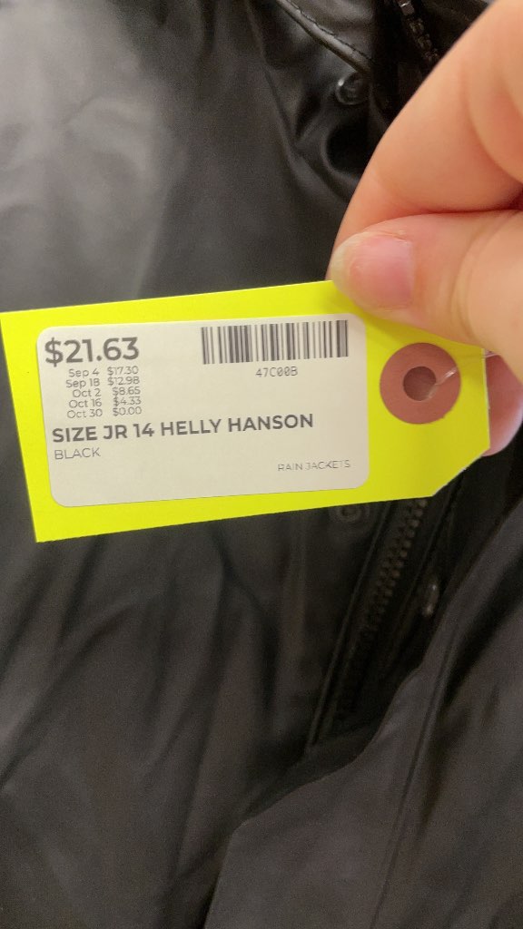 Helly Hansen Junior Rain Jacket - Size 14
