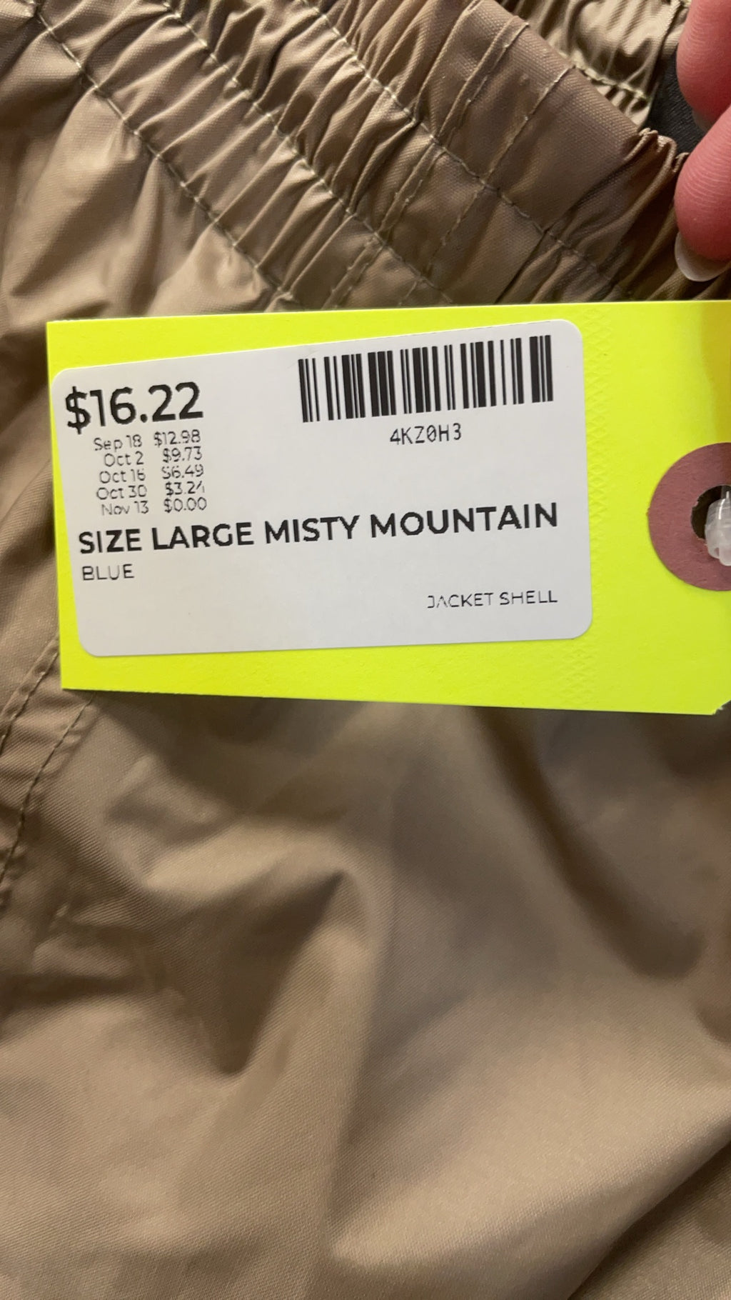 Helly Hansen Misty Mountain Size Large Rain Pants