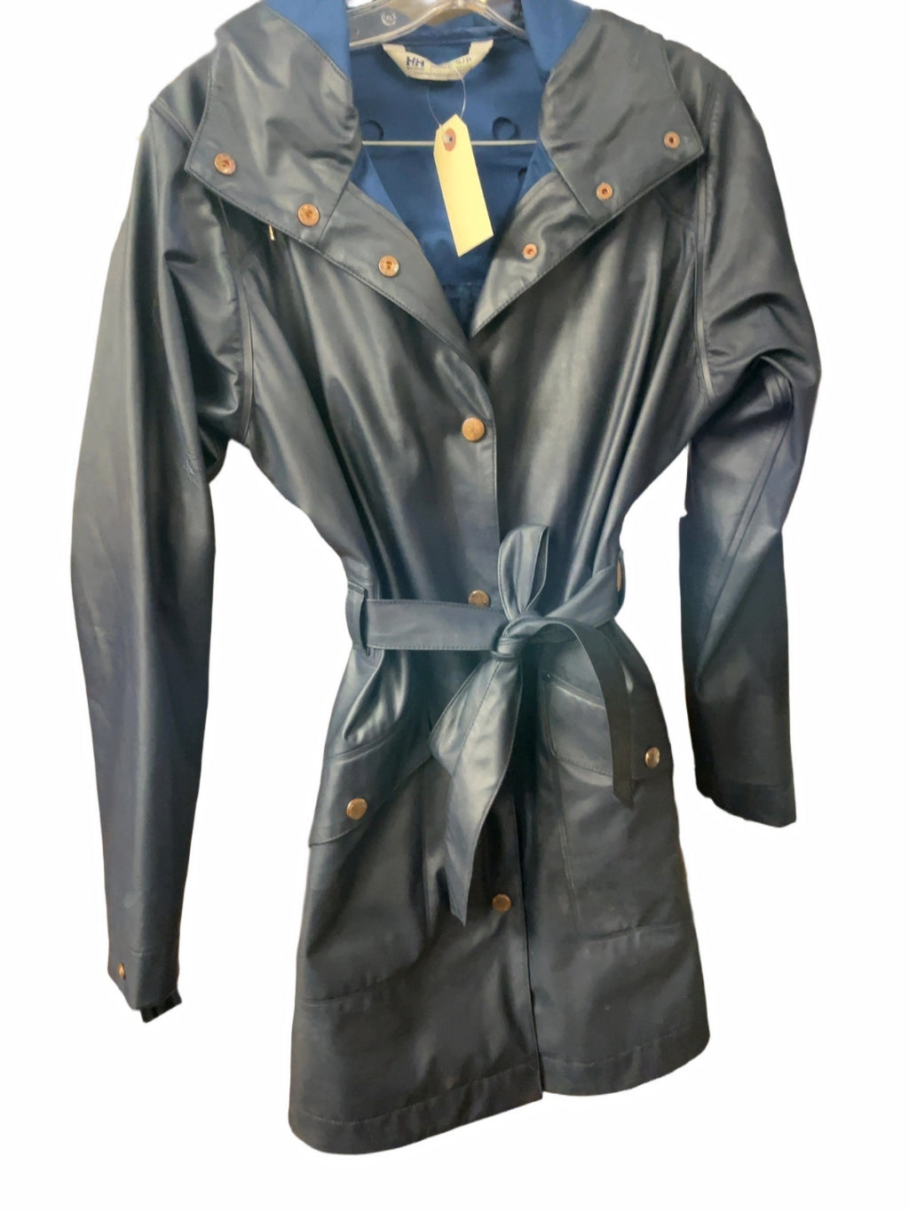 Helly Hansen Navy Belted Rain Jacket Size Small