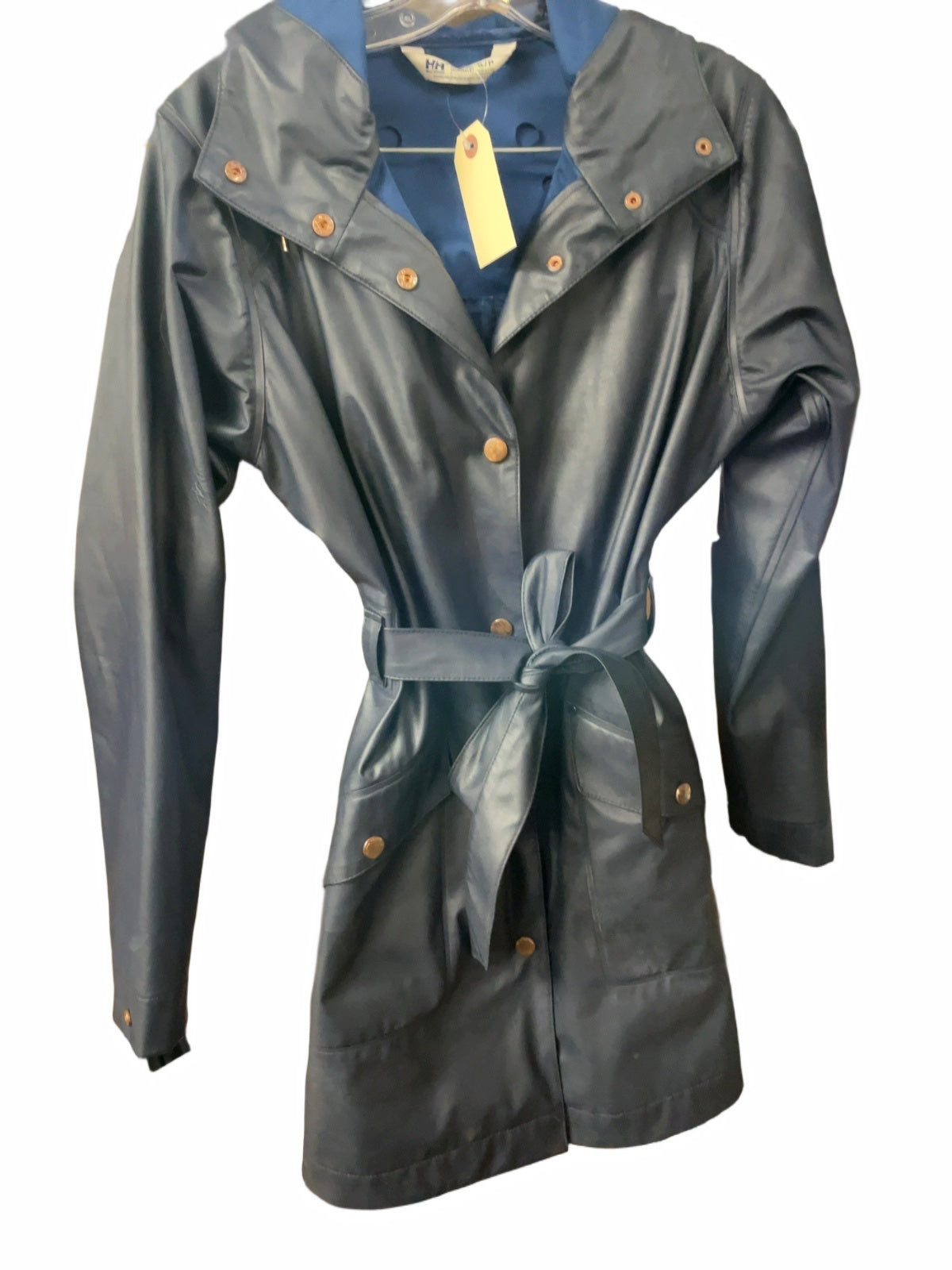 Helly Hansen Navy Belted Rain Jacket Size Small