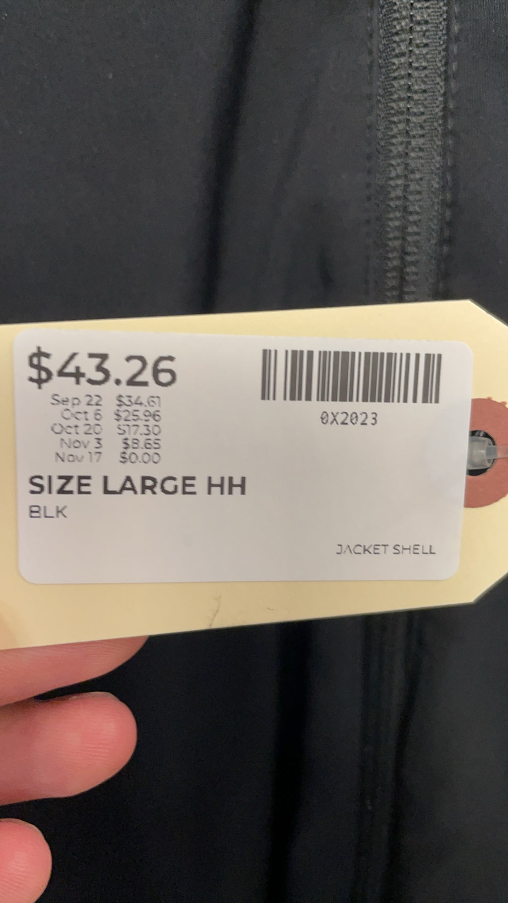 Helly Hansen Shell Jacket Size L Black