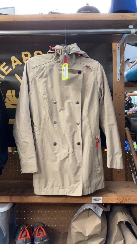 Helly Hansen Women's Trench Rain Jacket - Tan - Small