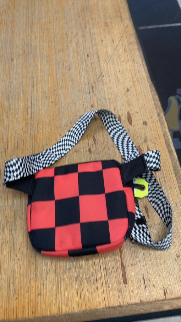 Herschel Black and Red Checkered Fanny Pack