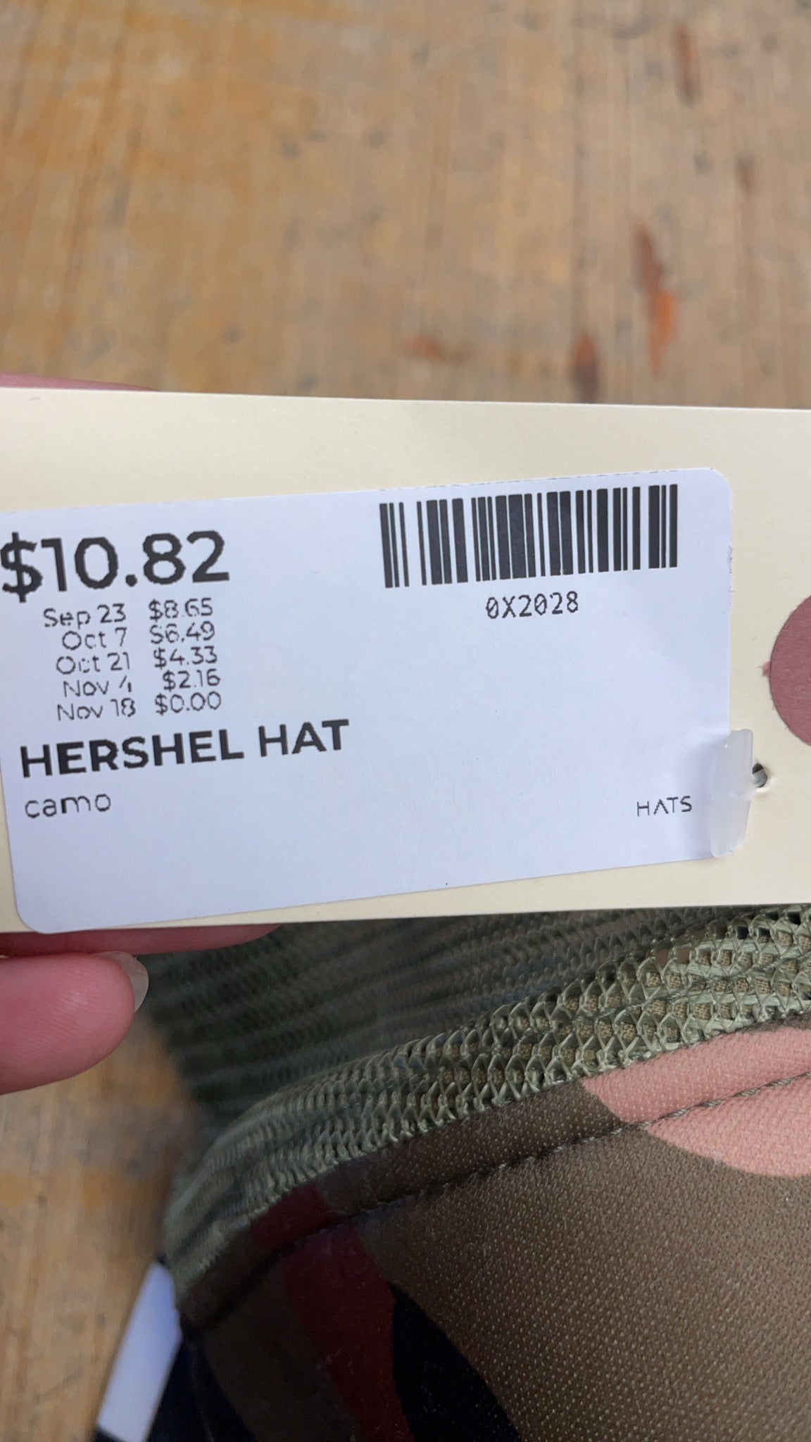 Herschel Camo Checkered Snapback Hat