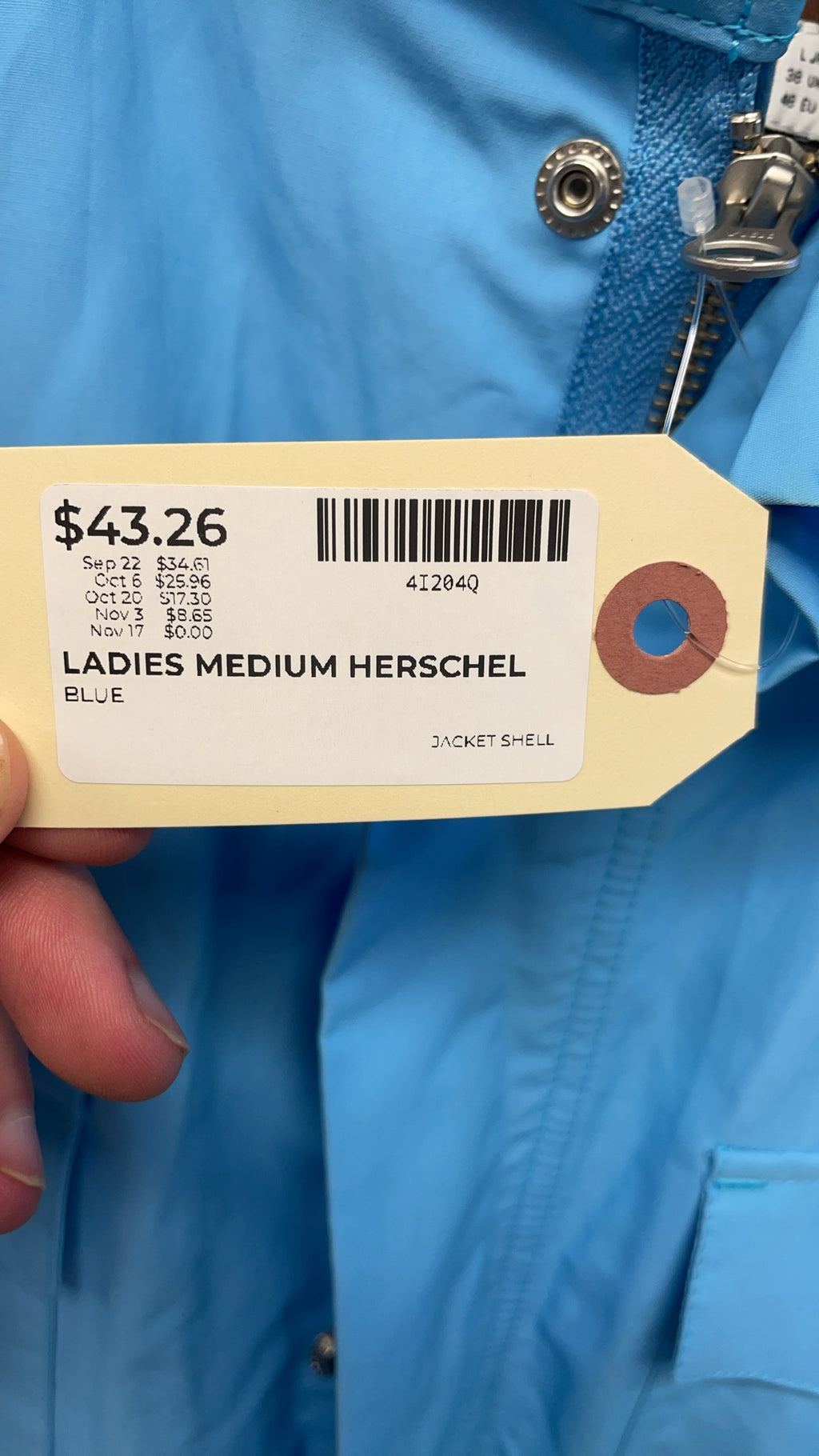 Herschel Jacket Shell Medium Blue