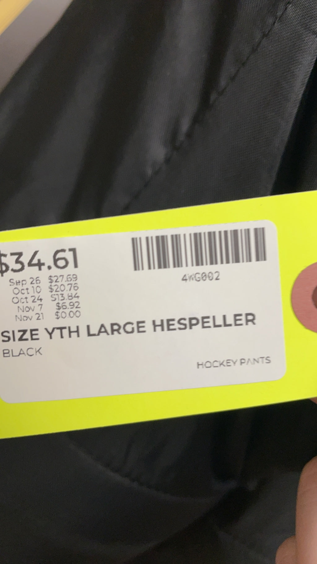 Hespeler GX 50 Youth Large Hockey Pants
