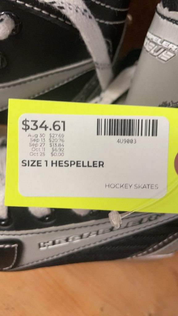 Hespeler Rogue Hockey Skates - Size 1