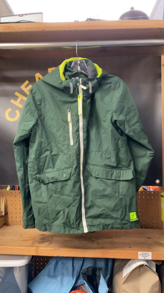 H&M Junior Rain Jacket - Green - Size 13/14