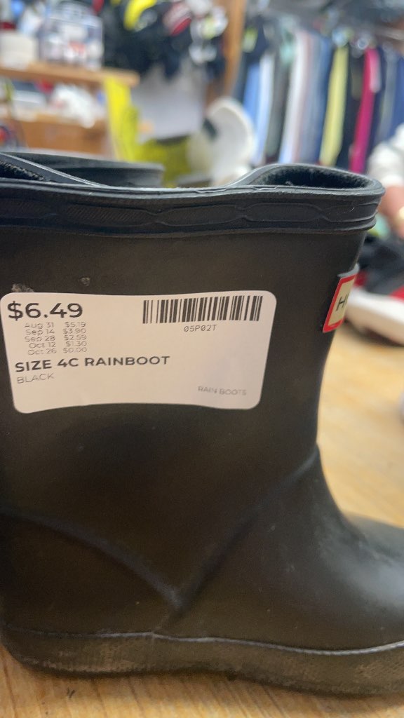 Hunter Kids' Rain Boots - Black, Size 4C