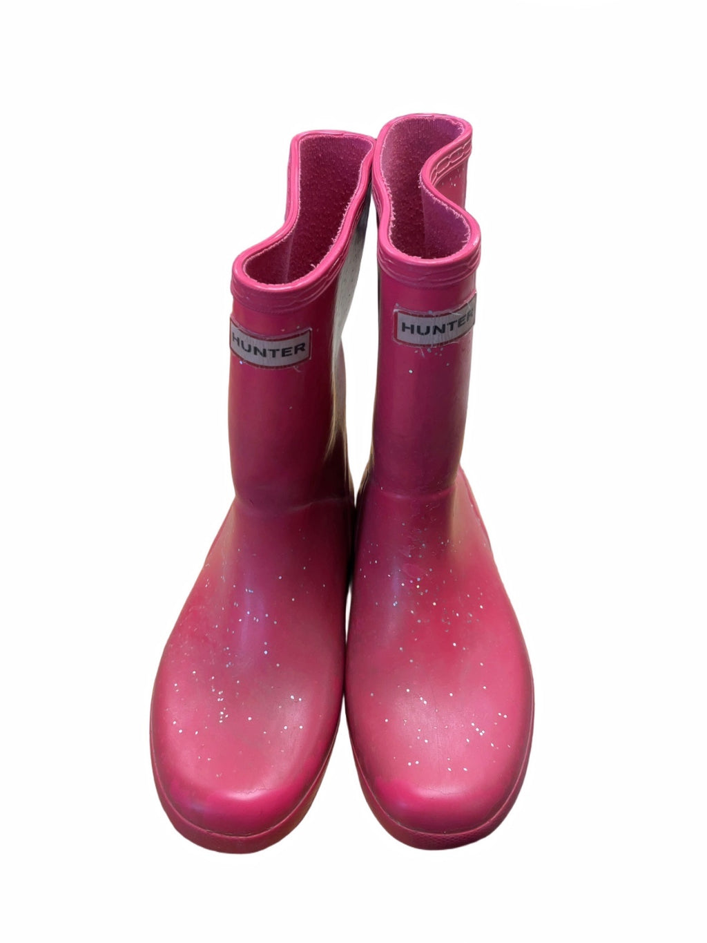 Hunter Rain Boots Size 2 Pink Glitter