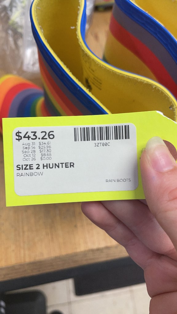 Hunter Rainbow Rain Boots - Size 2