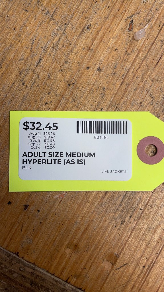 Hyperlite Adult Life Jacket Size Medium