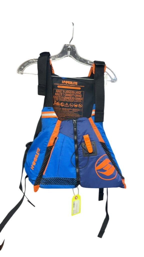 Hyperlite Adult XL-XXL Life Jacket - Blue/Orange