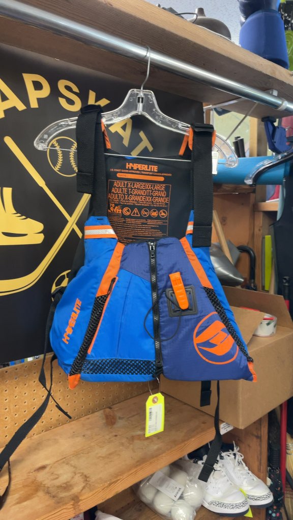Hyperlite Adult XL-XXL Life Jacket - Blue/Orange
