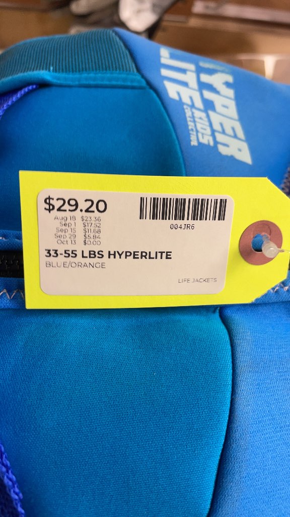Hyperlite Kids Life Jacket 33-55 lbs