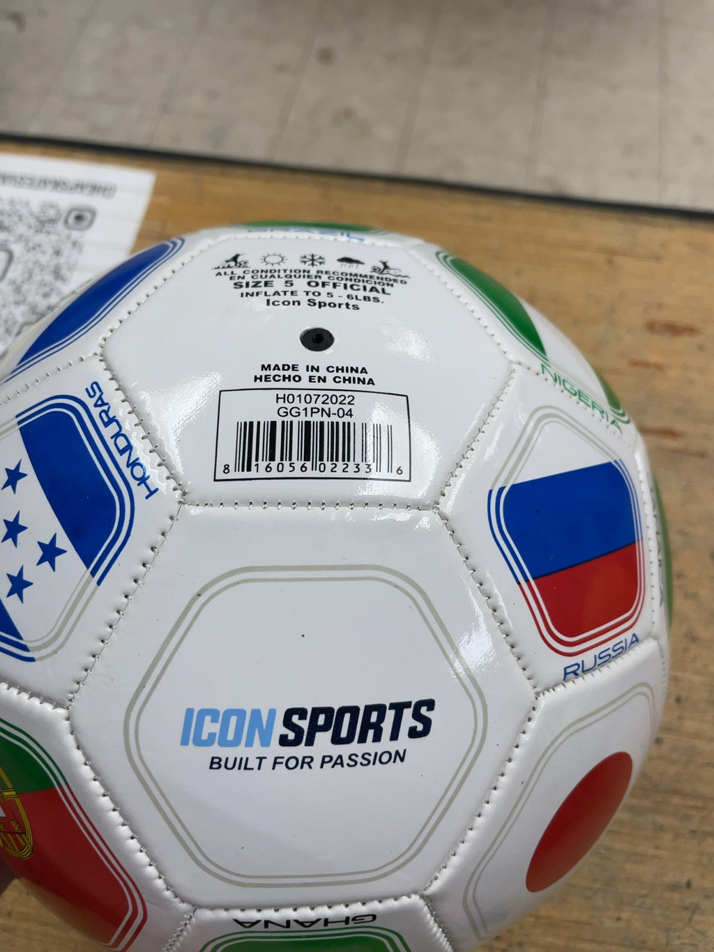 Icon Sports Countries Soccer Ball - Size 5