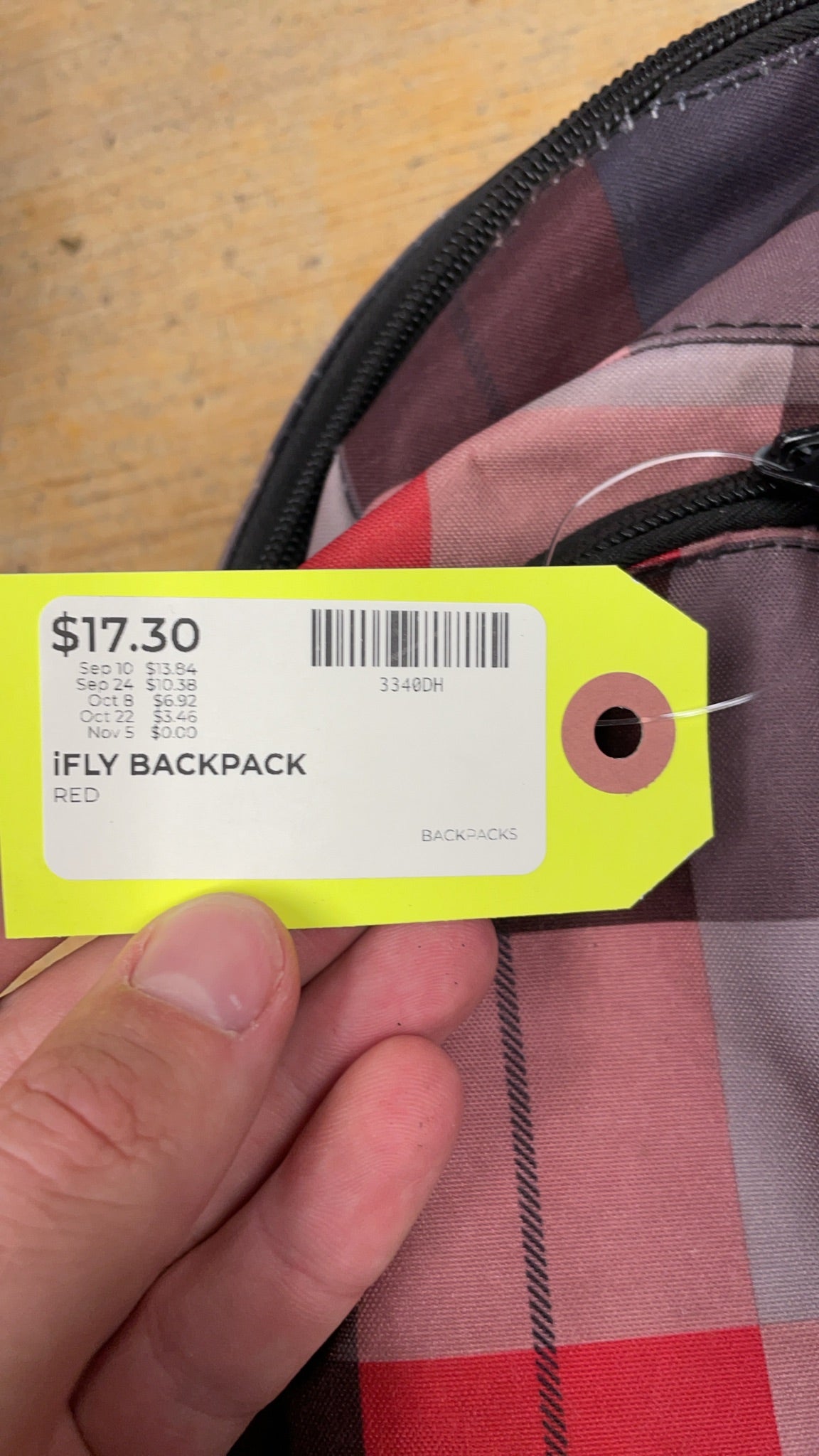 iFly Red Plaid Backpack