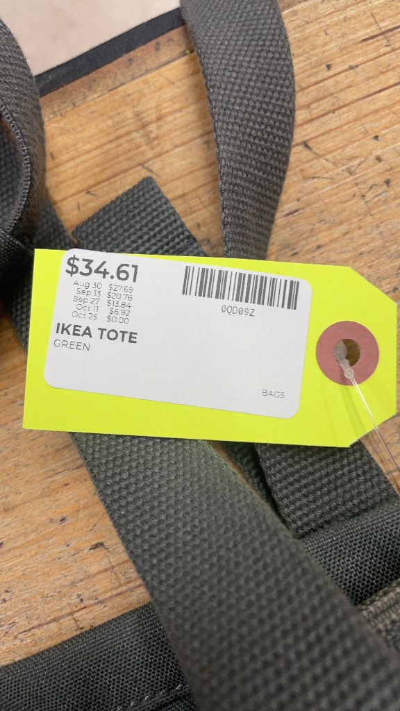 IKEA Green Convertible Tote Bag