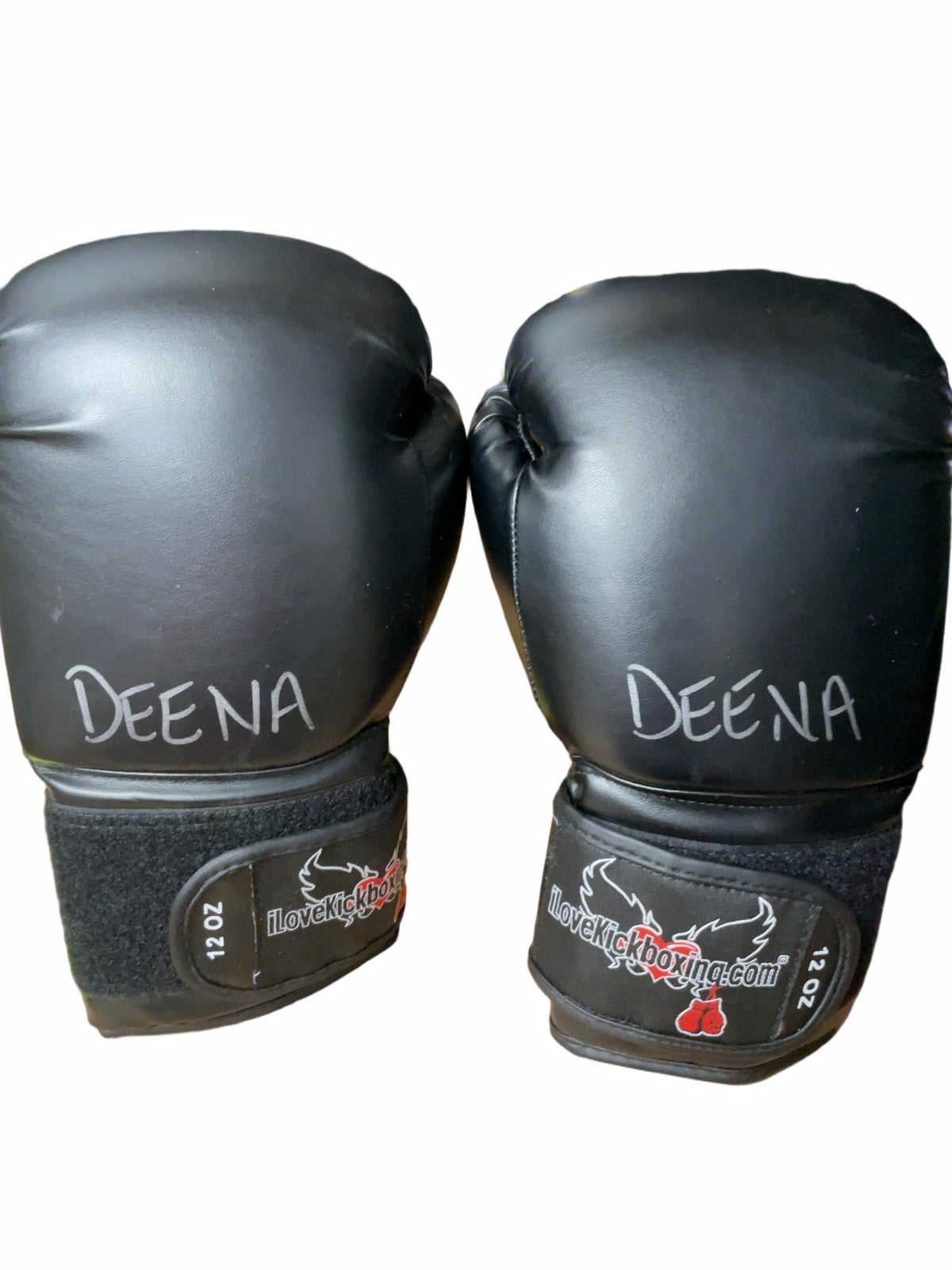 iLoveKickboxing.com Boxing Gloves 12 OZ Black