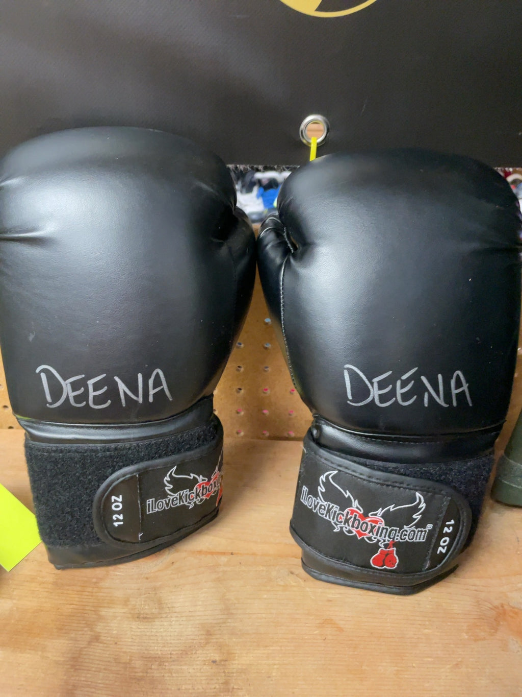 iLoveKickboxing.com Boxing Gloves 12 OZ Black