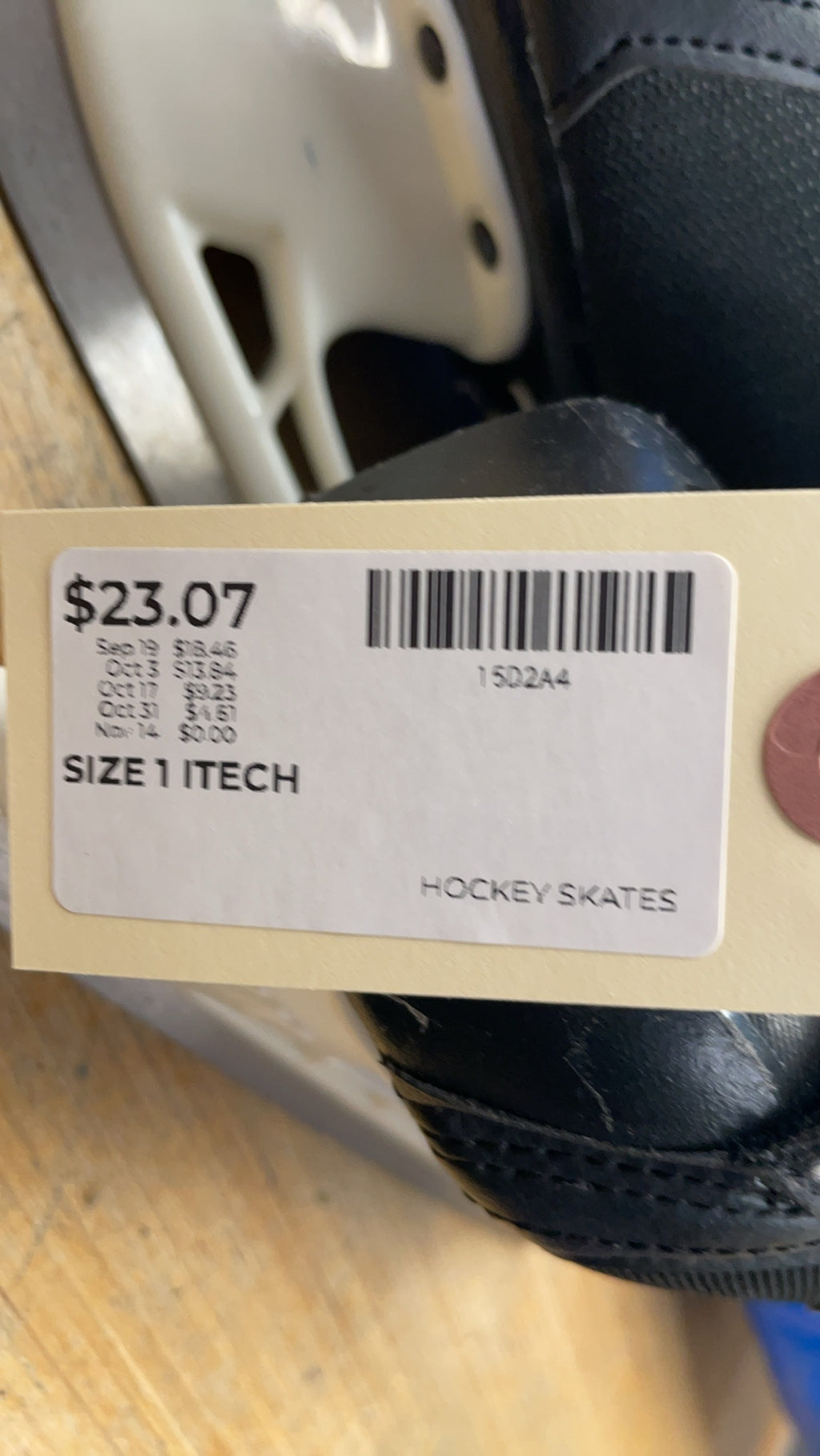 ITECH Flyer Size 1 Hockey Skates