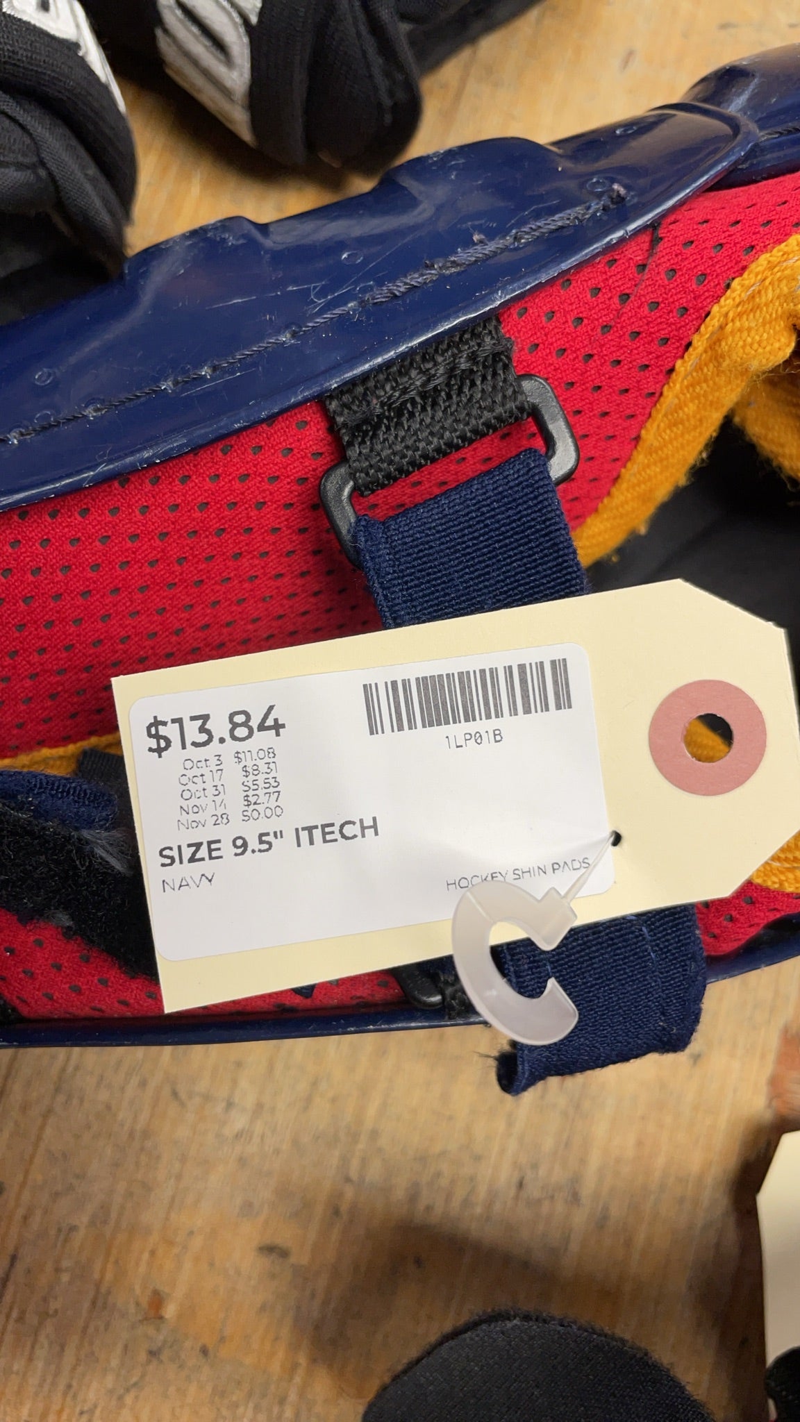 ITECH Hockey Shin Pads 9.5" Navy