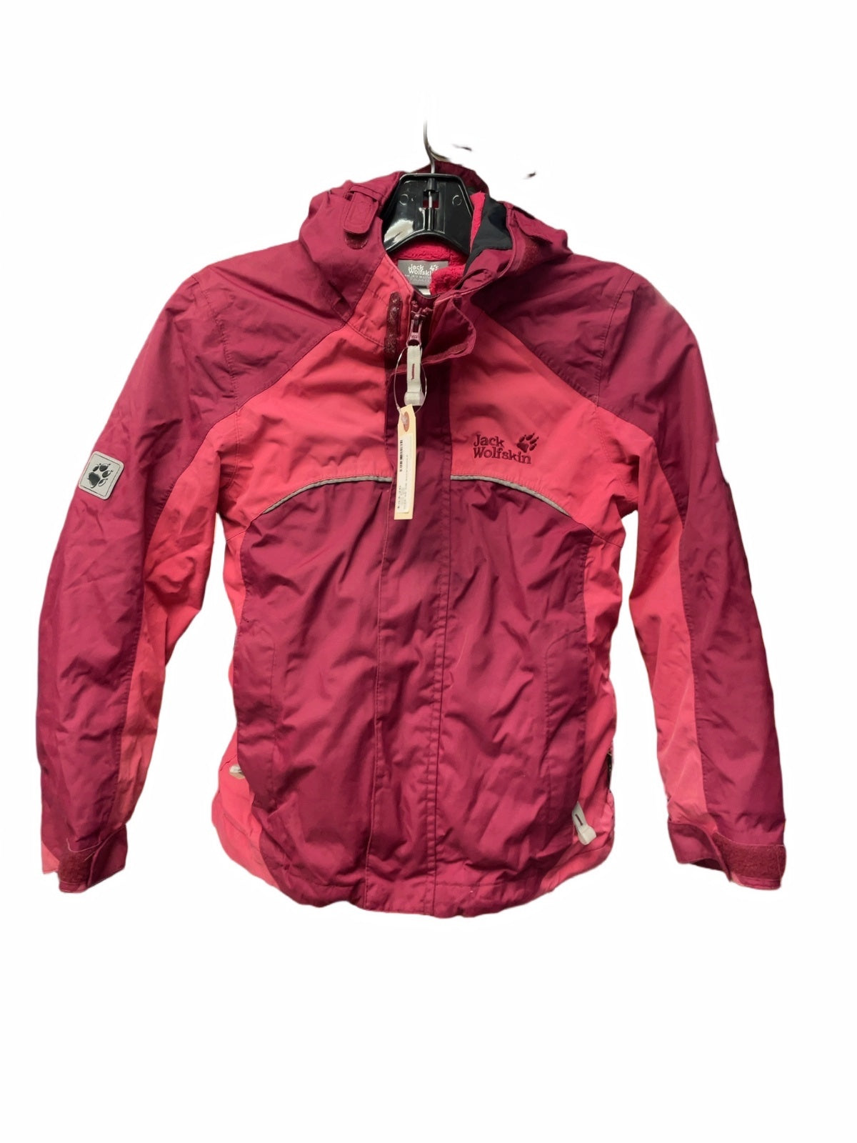 Jack Wolfskin JR 7/8 Pink Hooded Winter Jacket