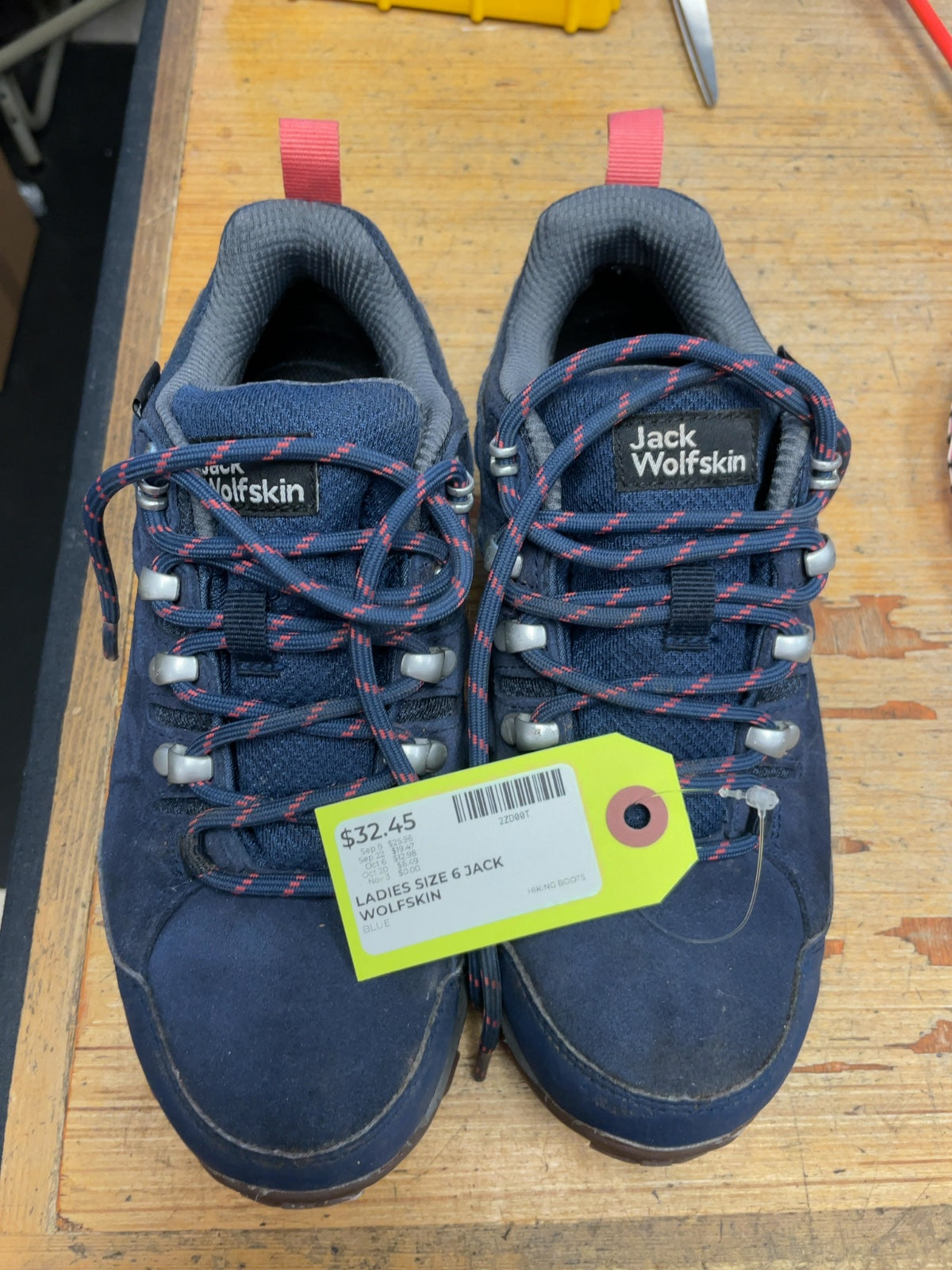 Jack Wolfskin Ladies Size 6 Hiking Boots Blue