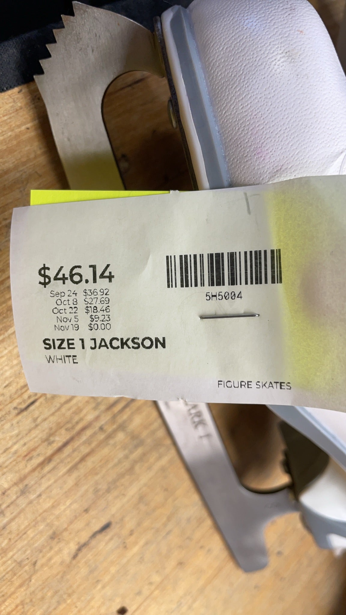 Jackson 150 Mark I Size 1 White Figure Skates