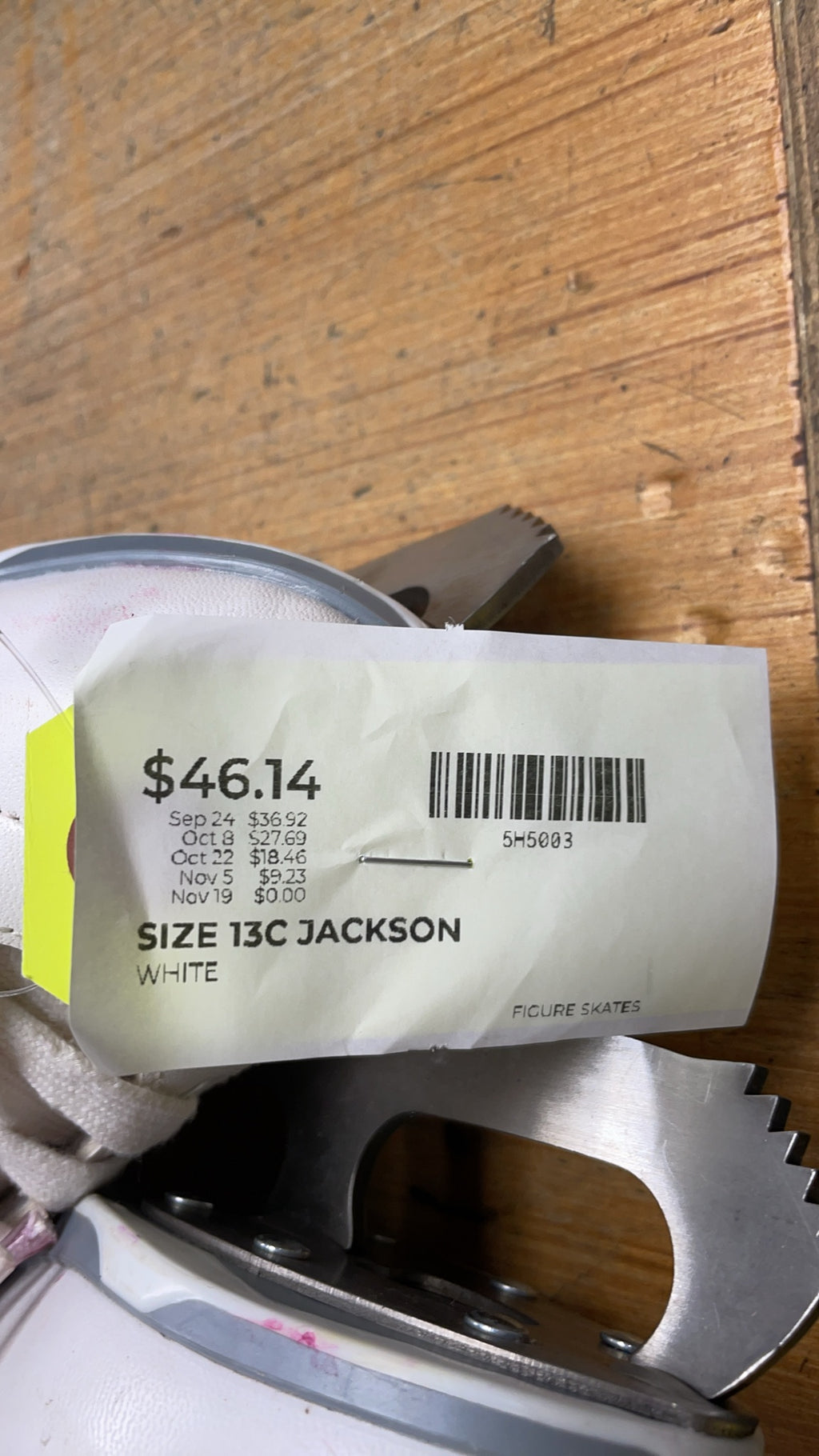 Jackson 150 Size 13C White Figure Skates