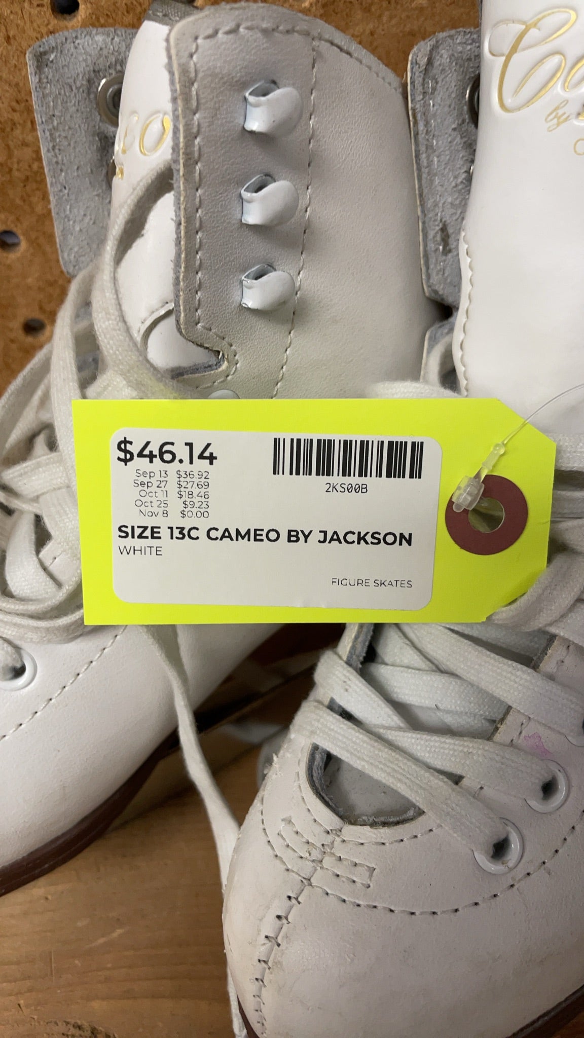 Jackson Cameo Size 13C White Figure Skates