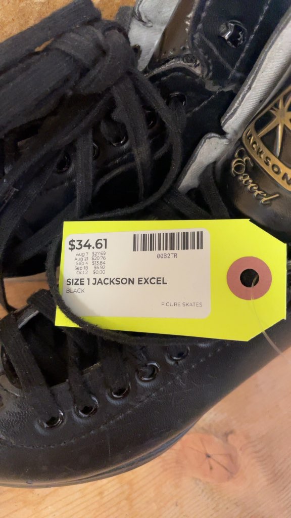 Jackson Excel Figure Skates - Size 1 - Black